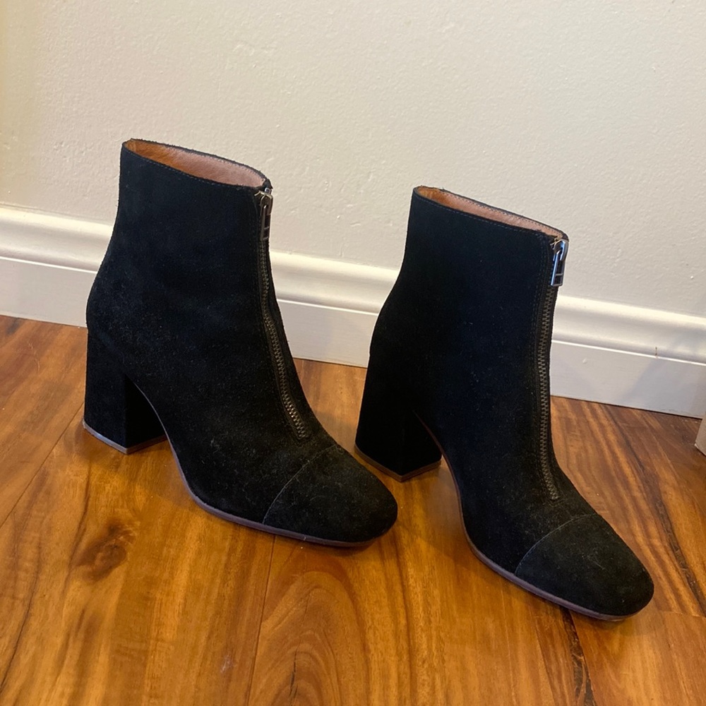 Madewell suede ankle booties